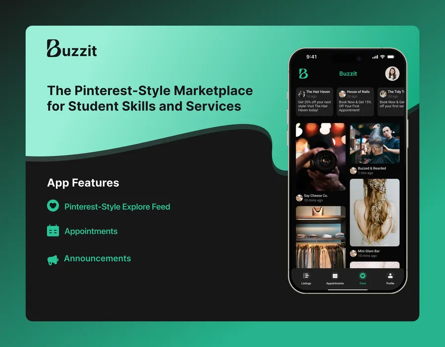 Buzzit student marketplace app